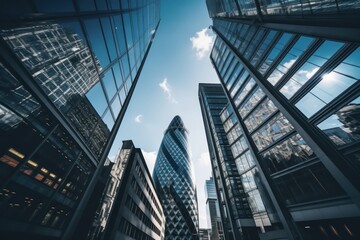 Sky-High Landmarks Skyscrapers in Urban Landscape