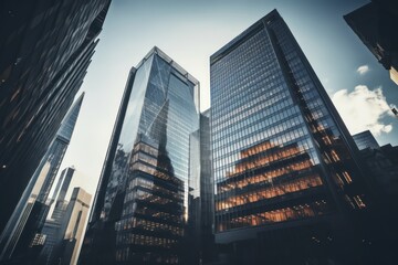 Fototapeta premium Architectural Marvels Skyscrapers Defining the City