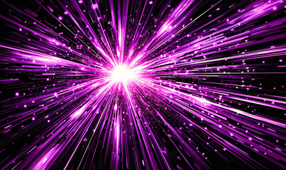 Vibrant Light Explosion in Space, Glowing Energy and Star Burst, Futuristic Background, Abstract Illuminated Universe, Concept of Science and Celebration