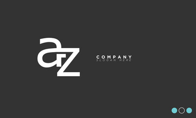  AZ Alphabet letters Initials Monogram logo ZA, A and Z - obrazy, fototapety, plakaty
