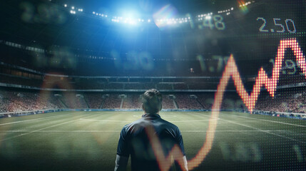 Online football bet and analytics and statistics for soccer game. Generative AI