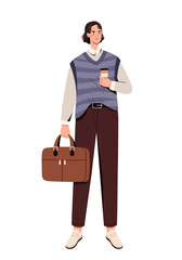 Man in stylish clothes vector concept