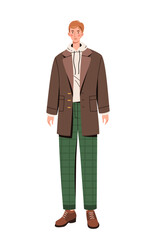 Man in stylish clothes vector concept