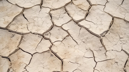 Barren landscapes: intricate patterns of cracked earth under the harsh sun tell tales of survival amidst absence, devoid of life and water
