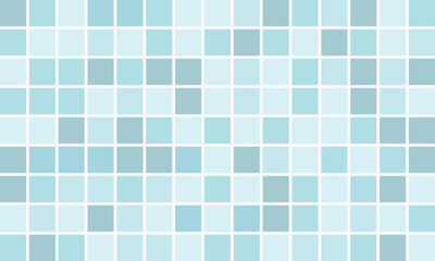 blue square mosaic tile Geometric background with space for studio room design, minimalist pastel wall backdrop. Vector illustration
