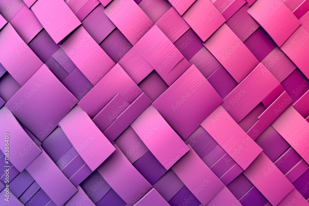 Poster create a pattern of squares with a gradient of purple and pink colors