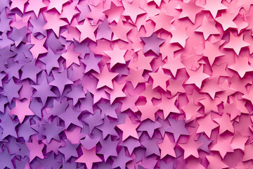 Fototapeta premium Create a pattern of stars with a gradient of pink and purple colors