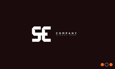 Obraz premium SE Alphabet letters Initials Monogram logo ES, S and E