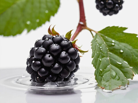 blackberry in water spla