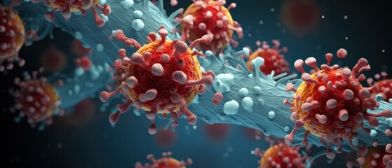 Obraz na płótnie Canvas Coronavirus 2019-nCoV. SARS-CoV-2. Viruses influenza as dangerous flu strain cases as a pandemic. 3D illustration