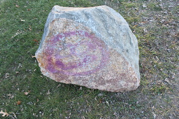 mineral stone on the grass