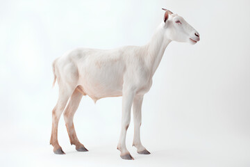 Fototapeta premium goat on white