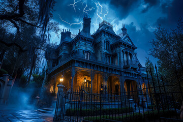 haunted mansion, where ghosts and ghouls lurk around every corner, waiting to scare unsuspecting visitors