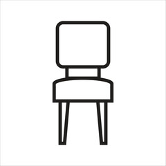 chair vector icon line template