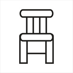 chair vector icon line template