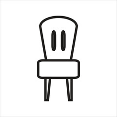 chair vector icon line template