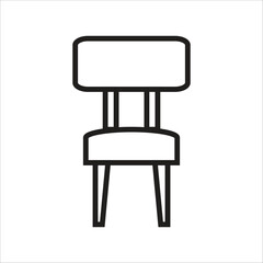 chair vector icon line template
