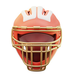 3d illustration Catcher's Helmets