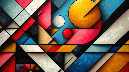 A picture with abstract geometric shapes, as if they create a structure and order in chaos
