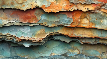 A textured image of a shale with unique drawings and color transitions, like a picture of nature