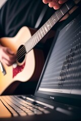 Fototapeta premium musician playing the guitar