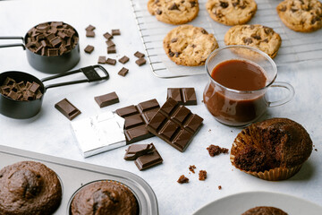 chocolate bar with chocolate products