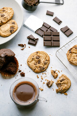 chocolate chip cookie with chocolate products