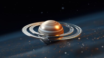  an artist's rendering of a saturn - like object with rings and rings on the surface of the planet.