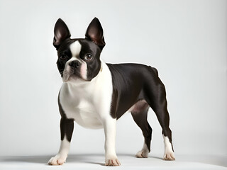 Portrait of the Boston Terrier dog
