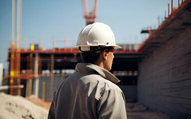Construction workers on the site