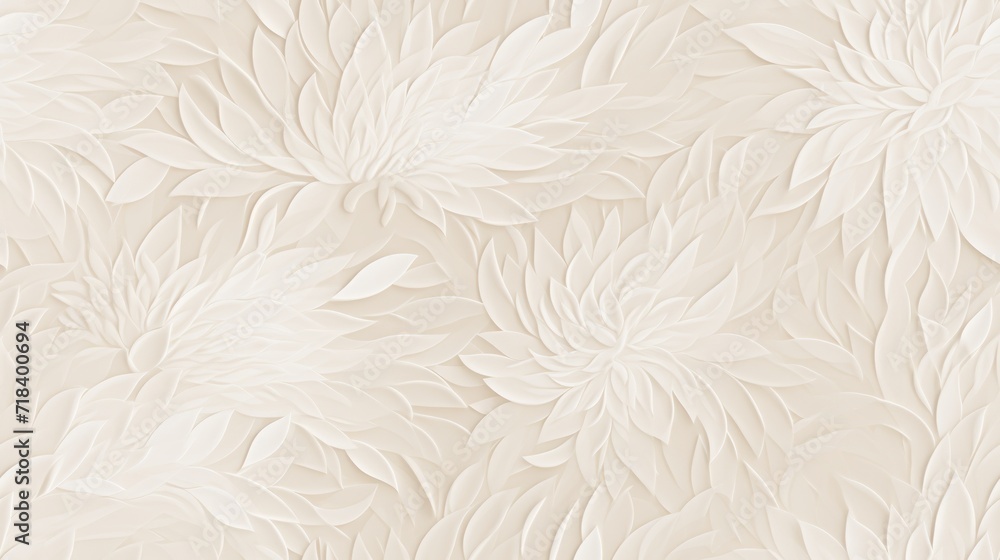 Poster a close up view of a white wallpaper with a flower pattern on the bottom of the wall and bottom of t