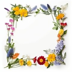 Fototapeta premium Circular Arrangement of Flowers