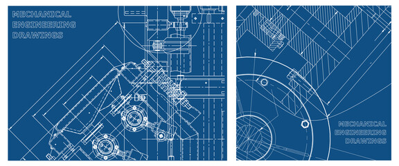 Engineering illustration set. Cover, flyer, banner, background