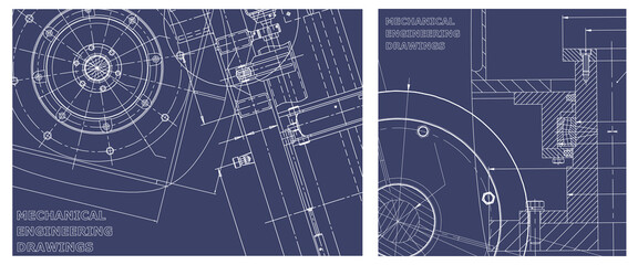 Engineering illustration set. Cover, flyer, banner, background