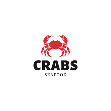 crab seafood restaurant logo vector,Crab logo vector. Sea food logo vector