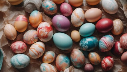 Fototapeta na wymiar Artistic Easter Eggs Collection