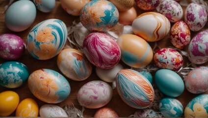 Fototapeta na wymiar Artisanal Easter Egg Collection