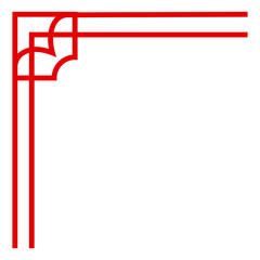 Obraz premium Red Traditional Chinese Corner