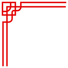 Fototapeta premium Red Traditional Chinese Corner
