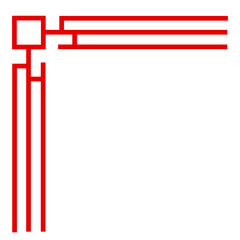 Obraz premium Red Traditional Chinese Corner