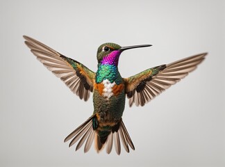 Obraz premium White Studio Setting with a Hummingbird