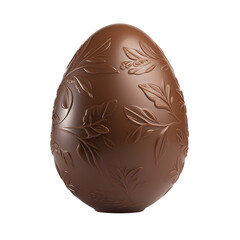 Happy Easter Moments with Delectable Chocolate Egg, Isolated on Transparent Background, PNG