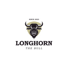 buffalo bull longhorn logo,bull longhorn logo,texas longhorn cattle head icon logo