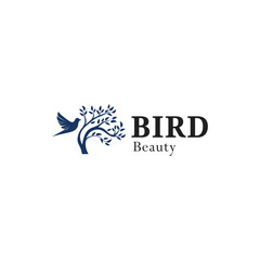 bird with branch logo,amazing bird nest logo