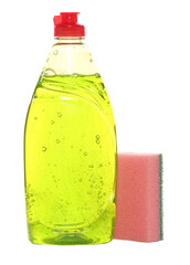 Washing up liquid with a sponge