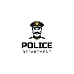 Police Officer Icon logo design illustration