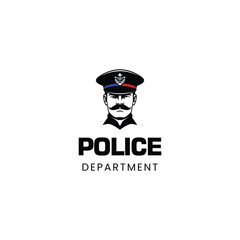 Police Officer Icon logo design illustration