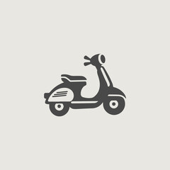 スクーターをシンボリックに用いたシンプルなロゴのベクター画像