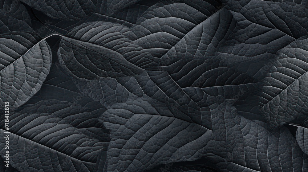 Poster a close up view of a black background with a pattern of leaf like shapes in the center of the image.