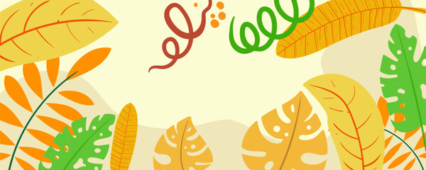 Banner landscape Nature floral background with copy space for text, for banner, greeting card, poster and advertising